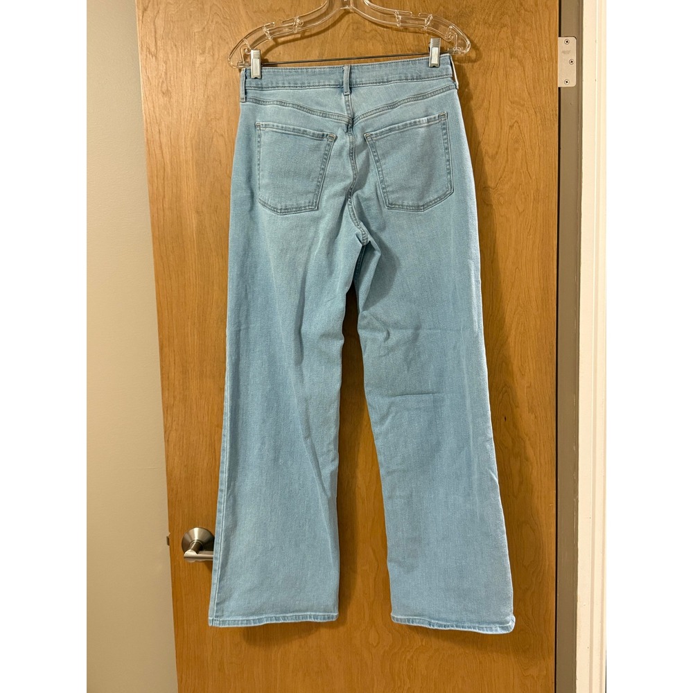 Old Navy Wow Wide Leg Jeans High Rise Light Wash Denim Blue Womens 6 - Picture 2 of 6